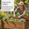 Best Choice Product 48x24x30in Raised Garden Bed, Elevated Wooden Planter for Yard w/ Foot Caps, Bed Liner